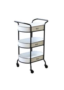Bob Gardens Carrello Portavivande Industrial in Acciaio cm 46x28x82 - MIME Bianco
