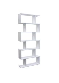 Bob Gardens Libreria Moderna di Design in Truciolare cm 80x23,5x190,5 - SAMU Bianco
