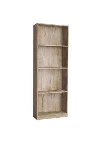Bob Gardens Libreria 4 piani in Truciolare cm 58x25x165 - ANDY Rovere grigio