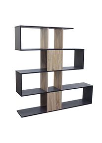 Bob Gardens Libreria Moderna di Design in Truciolare cm 145x29x145 - SNAKE Antracite