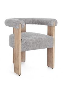 Bizzotto Sedia di design in tessuto boucl&eacute; - GORDON