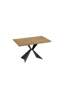 Stones Stark - Tavolo allungabile (200/300 x 100 cm) in impiallacciato nero