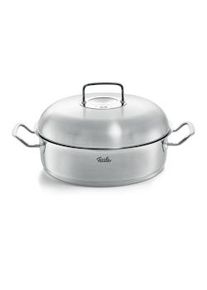 Fissler - Original Profi Collection - Asadera redonda con tapa alta de acero 28 cm