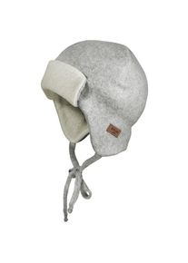 MaxiMo Kid's Mini Parka Cap Cotton Fleece with Teddy Lining Beanie Kids (43 cm, grey)