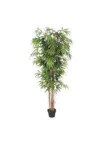 Pianta artificiale Bamb&ugrave; Rebecca Mobili Jauda 180x50x50 Poliestere Legno di Bamb&ugrave; Verde Marrone