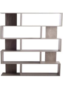 Rebecca Mobili Scaffale Libreria Grigio Sbiancato Mdf Urban Soggiorno 169x60x24