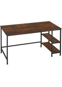 TecTake Scrivania da computer Cantone 120 x 60 x 75,5 cm - industriale scuro - 404423