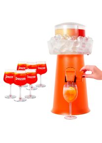 Kit SPRIZZER Arancione com 6 copos de plástico laranja para aperitivos, design italiano funcional – SPRIZZER