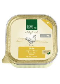 REAL NATURE Echte Natuur Origineel Kat Natvoer Senior Ragout Kip met Groene Bonen 16x100g