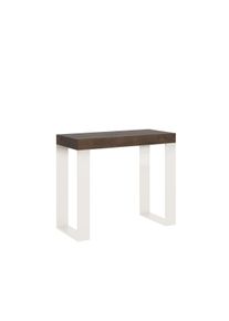 Itamoby Consolle allungabile 90x40/300 cm Tecno Noce telaio Bianco