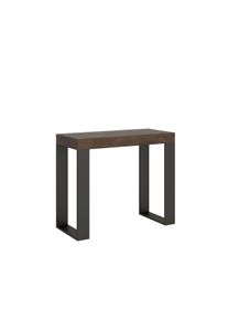 Itamoby Consolle allungabile 90x40/300 cm Tecno Premium Noce telaio Antracite