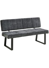 Mid.you Sitzbank , Dunkelgrau , Metall, Textil , 140x85x56.5 cm , Esszimmer, Bänke, Sitzbänke