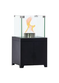 Green Flame - Calentador de pellets para patio, modelo de mesa, para exteriores - BPH-Q - Negro - Sin gas