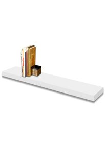 INALSA Estante de pared de fijación invisible color blanco 120cm (120x23,5x3,8)