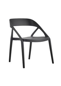 METRO PROFESSIONAL Silla apilable con reposabrazos Gastro, plástico, negro