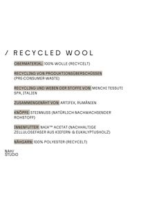 Nah/Studio Mantel - recycelte Wolle - Gr. 36 - dunkelblau