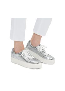 Tchibo - Plateau-Sneaker aus Leder - Damen - Gr. 41 - silber