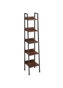 TecTake Estantería - 35,5 x 31,5 x 170,5 cm, Madera industrial oscura, rústica - 404704