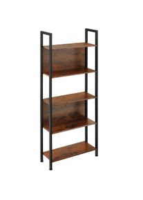 TecTake Estantería Westport 62x24x165,5cm Madera industrial oscura, rústica - 404708