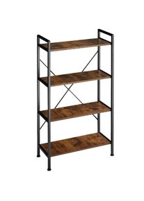 TecTake Estantería Leeds 67,5 x 31,5 x 121,5cm Madera industrial oscura, rústica - 404152