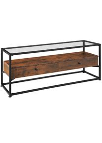 TecTake Mueble bajo para televisor Maidenhead 121,5x41,5x50,5cm Madera industrial oscura, rústica - 404692
