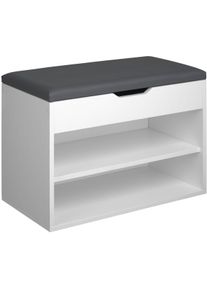 TecTake Banco zapatero Jasmina 60x30x43,5cm blanco - 403614