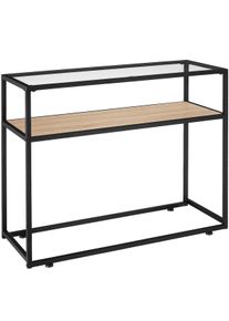 TecTake Mueble recibidor Kilkenny 100 x 41 x 80,5 cm madera industrial clara, roble Sonoma - 404679