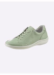 Remonte Dames Sneaker met elastische vetersluiting in eucalyptus ,maat 37, Witt, 100% Glad leer