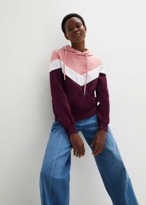 bonprix Bluza z kapturem i dużym kołnierzem, fioletowy, 40/42