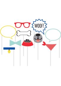 10 accessoires photo de fête de chien 25cm
