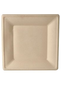 Papstar 50 assiettes canne à sucre Carmen naturel 26 x 26cm