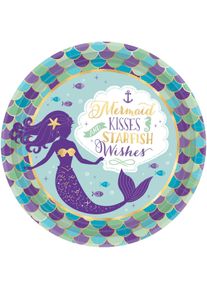 Amscan 8 assiettes sirène Shellebrate 23cm