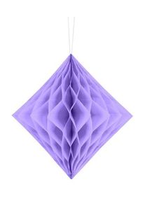 partydeco Boule nid d'abeille diamant lavande 20cm