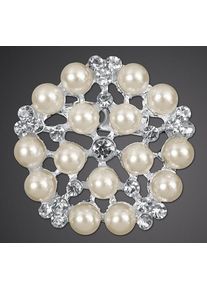 partydeco 2 broches décoratives en perles 25mm