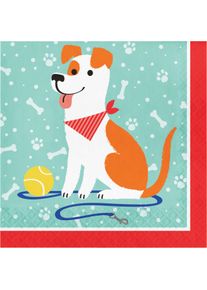 16 serviettes de table pour chien 33cm