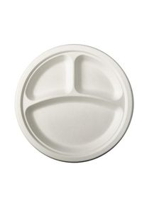 Papstar 50 assiettes canne à sucre Tosca 3 parties 23cm