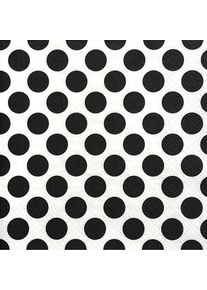 partydeco Serviettes 20 Blacks Dots 33cm
