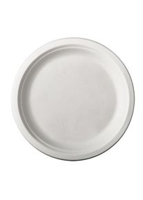 Papstar 12 assiettes rondes de canne à sucre Tosca 23cm