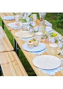 Ginger Ray 8 assiettes en carton colorées Prairie 25cm