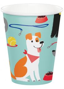 8 gobelets en papier pour chien 256ml