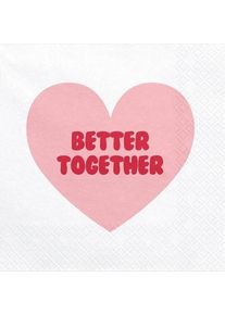 partydeco 20 Serviettes Better Together 33cm