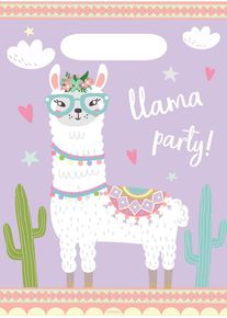 Amscan 8 sacs cadeaux lama