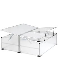 Helloshop26 - Mini serra da giardino in alluminio 102 x 102 cm in policarbonato 1608023