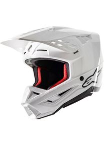 Alpinestars S-M5 Solid, motocross helmet , color: White , size: M
