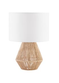 TecTake GmbH tectake Lámpara de mesa LIGNEA LUX de yute en estilo boho, 60W natural - 406075