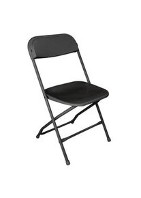Bolero Conjunto de 10 cadeiras dobráveis em polipropileno preto (embalagem de 10) GD386