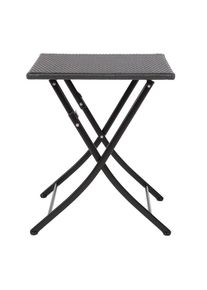 Mesa quadrada dobrável em polietileno imitação rattan Bolero GL302