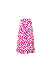 Tchibo - Wzorzysta sp&oacute;dnica midi - dla pań -rozmiar 36 - kolor: biały/r&oacute;żowy/z nadrukiem