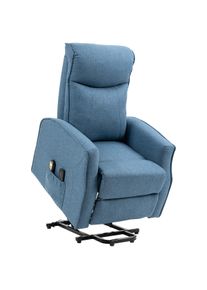 HOMCOM Poltrona Relax Alzapersona Reclinabile con 8 Punti Massaggio