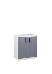 Armadio in resina basso mobile per esterno con ripiani 89x54x96h